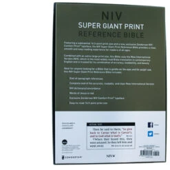 NIV Super Giant Print Reference Bible, Leathersoft, Brown -Book Store 100 0044 4