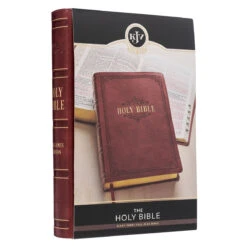Burgundy Faux Leather Full-size Giant Print King James Version Bible With Thumb -Book Store 1000 1009 3