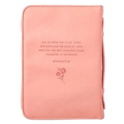 BC: He Works All Things For Good Peach Floral Faux Leather Large 5 BC: He Works All Things For Good Peach Floral Faux Leather Large -Book Store 124 0236 1