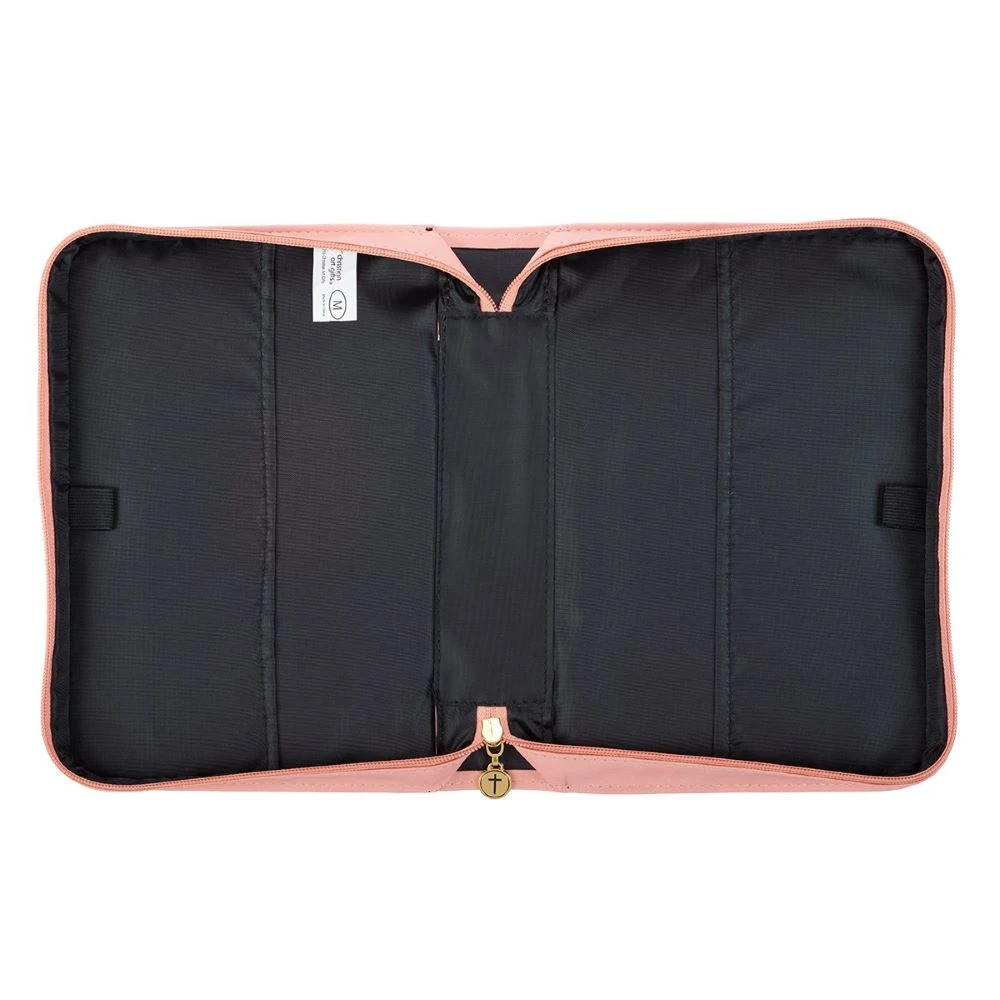 BC: He Works All Things For Good Peach Floral Faux Leather Large 3 BC: He Works All Things For Good Peach Floral Faux Leather Large - Image 3