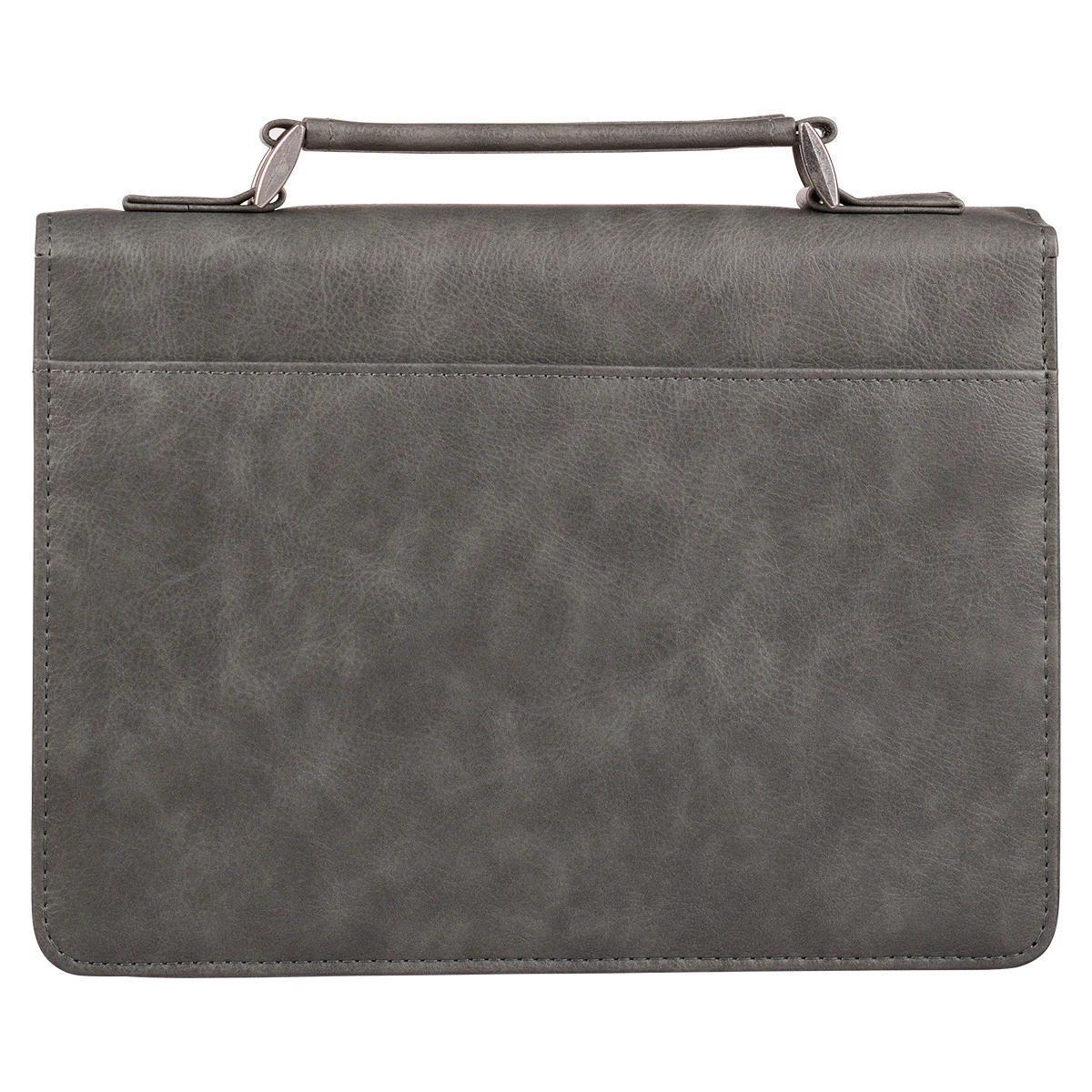 BC: Trust In The LORD Gray And Black Faux Leather Medium 2 BC: Trust In The LORD Gray And Black Faux Leather Medium - Image 2