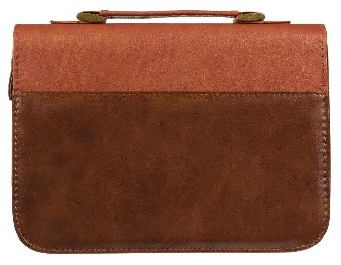 BC: Stand Firm Two-tone Brown Faux Leather Medium 2 BC: Stand Firm Two-tone Brown Faux Leather Medium - Image 2