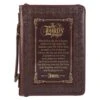 BC: The LORD’s Prayer Walnut And Burgundy Faux Leather Medium