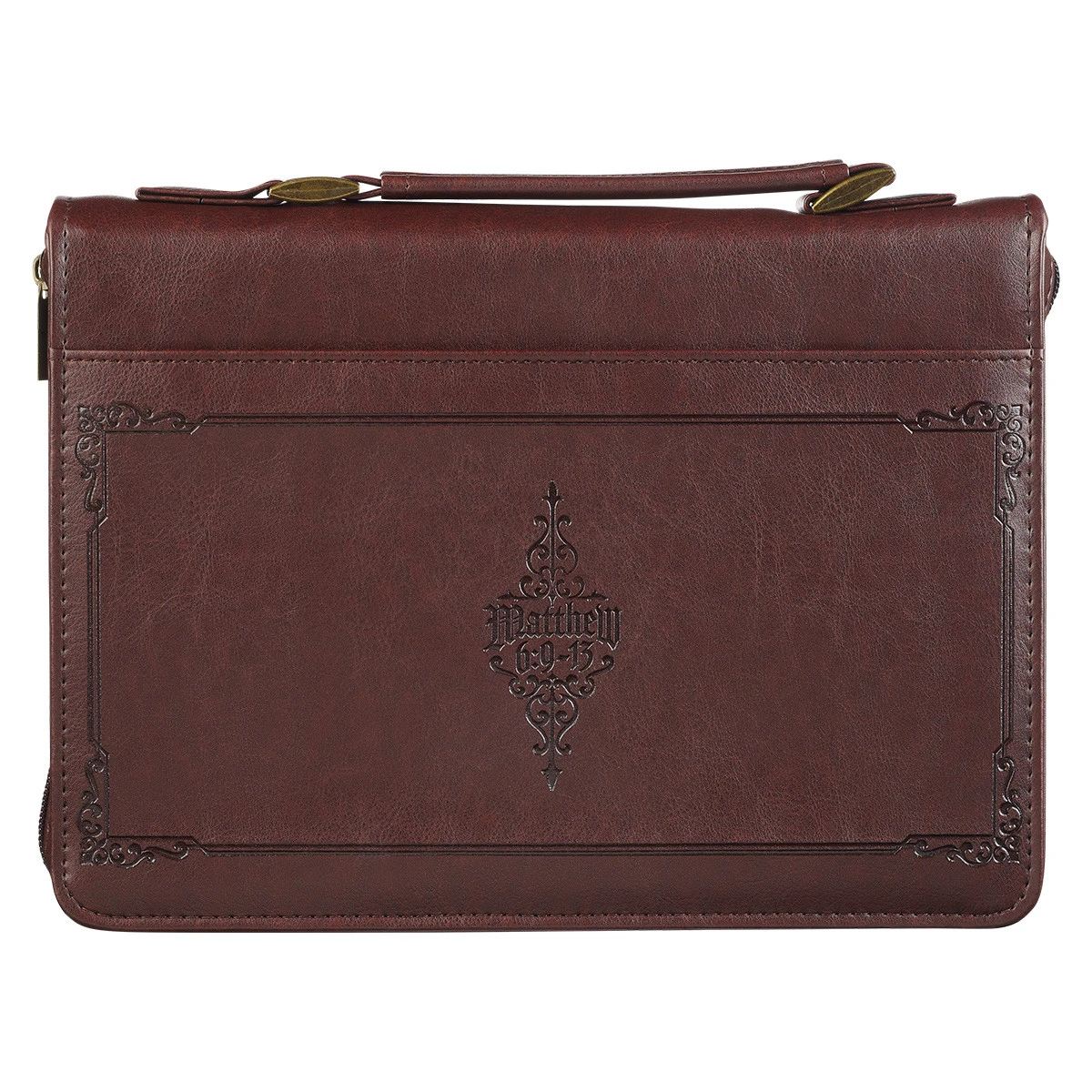 BC: The LORD’s Prayer Walnut And Burgundy Faux Leather Medium 2 BC: The LORD’s Prayer Walnut And Burgundy Faux Leather Medium - Image 2