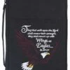 BC: Embroidered Large Eagle Isaiah 40:31 Black Large