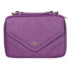 BC: Purple Faux Leather Fashion W/Decorative Flap Large & Metal Heart Badge