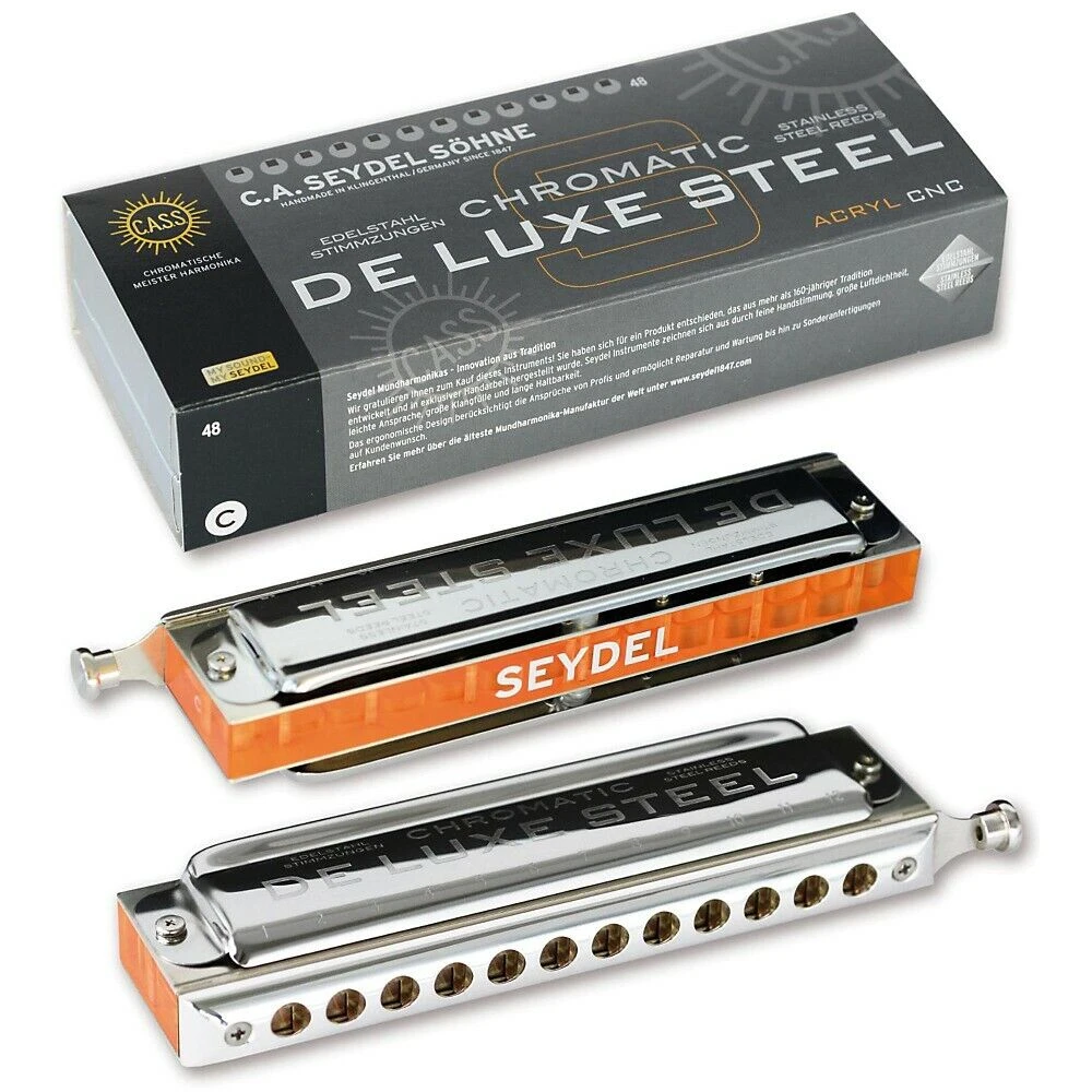 Harmonica Chromatic De Luxe Steel C 1 Harmonica Chromatic De Luxe Steel C