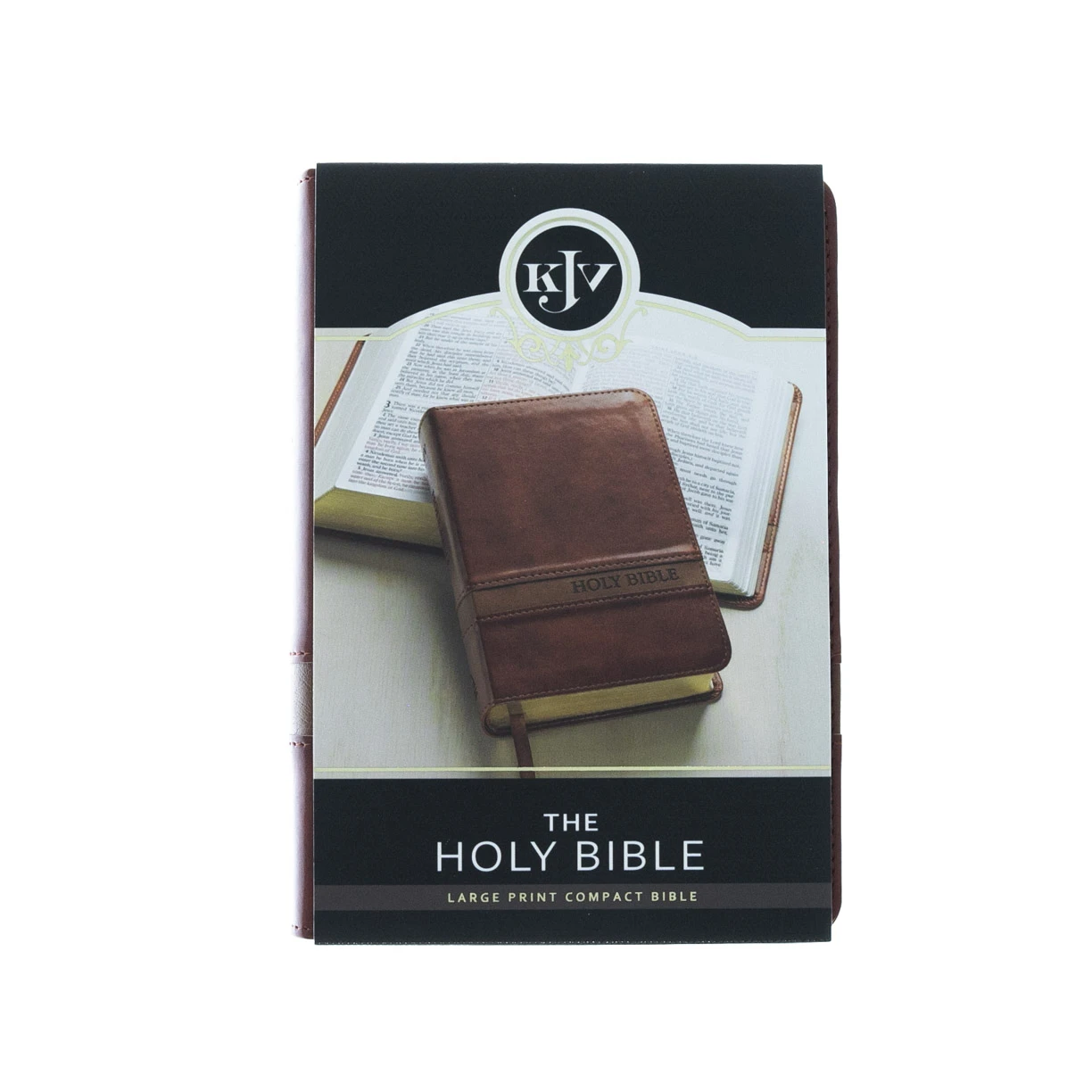 KJV Brown Faux Leather Large Print Compact 2 KJV Brown Faux Leather Large Print Compact - Image 2