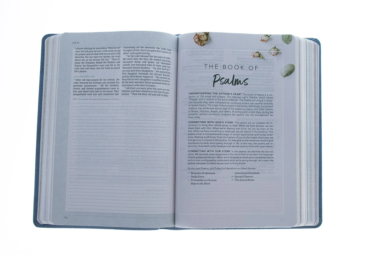 CSB (In)Courage Devotional Bible-Blue LeatherTouch 3 CSB (In)Courage Devotional Bible-Blue LeatherTouch - Image 3