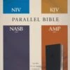 Parallel Bible Niv, Kjv, Nasb, Amplified, Black Leathersoft