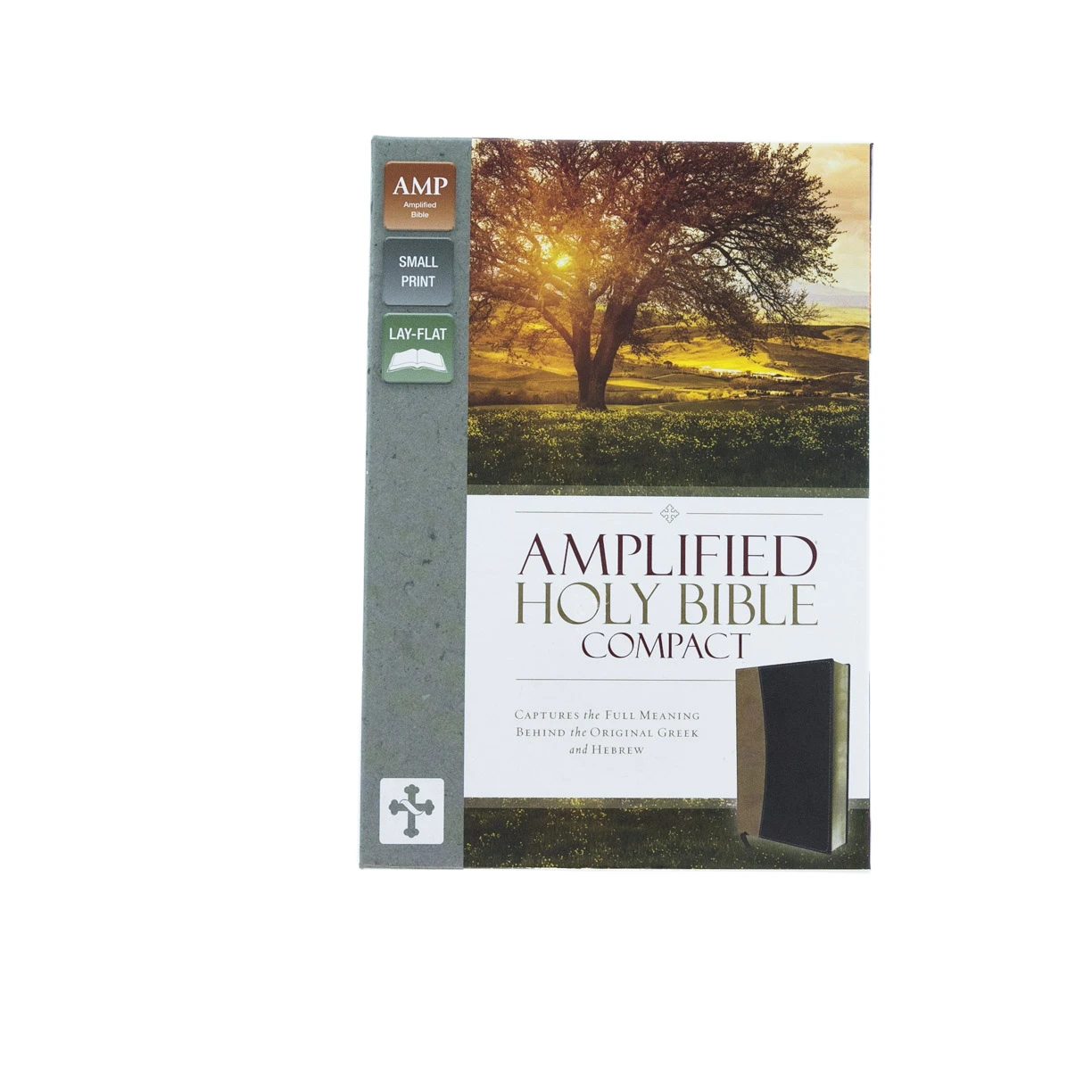 Amplified Holy Bible, Compact, Imitation Leather, Tan/Burgundy 2 Amplified Holy Bible, Compact, Imitation Leather, Tan/Burgundy - Image 2