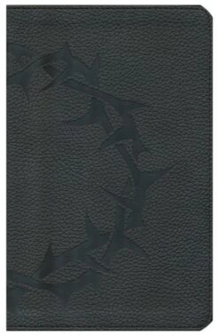 ESV Thinline Bible-Charcoal Crown TruTone Imitation Leather