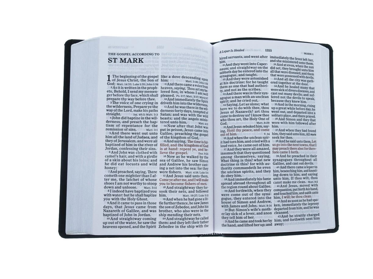 KJV Large Print Personal Size Reference Bible, Charcoal Leathertouch 5 KJV Large Print Personal Size Reference Bible, Charcoal Leathertouch - Image 5