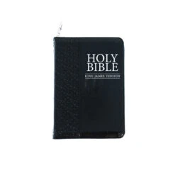 KJV Compact Bible-Black LuxLeather W/Zipper