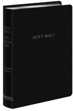 KJV Large Print Wide Margin Bible-Black Bonded Leather