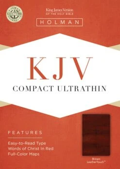 KJV Compact Ultrathin Bible-Brown LeatherTouch