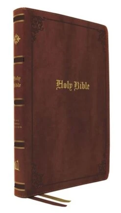 KJV Large Print Center-Column Reference Bible Thumb Indexed – Brown