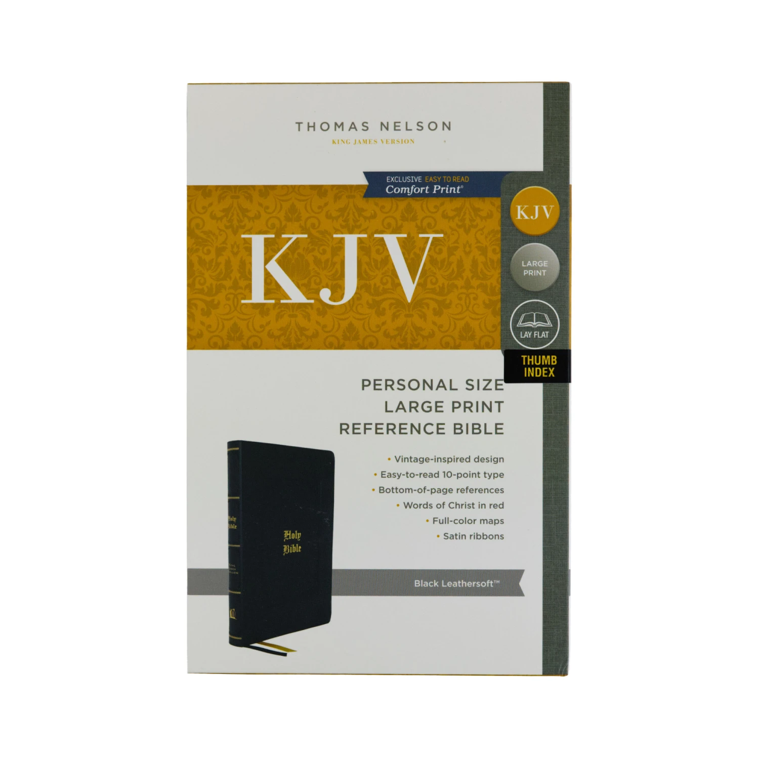 KJV Large Print Reference Bible, Vintage Series Thumb Indexed – Black 2 KJV Large Print Reference Bible, Vintage Series Thumb Indexed – Black - Image 2