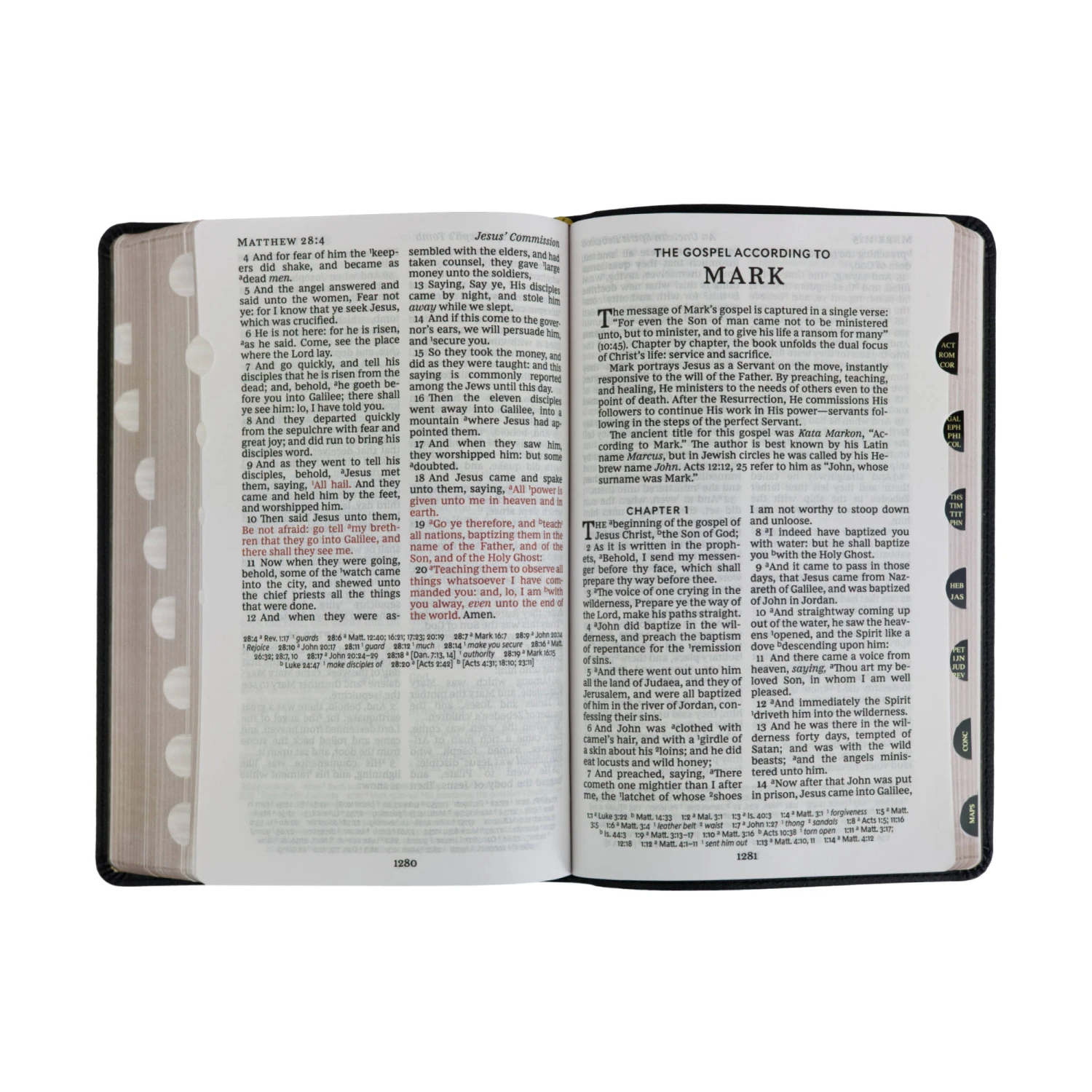 KJV Large Print Reference Bible, Vintage Series Thumb Indexed – Black 5 KJV Large Print Reference Bible, Vintage Series Thumb Indexed – Black - Image 5