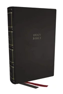 KJV, Compact Center-Column Reference Bible, Genuine Leather, Black, Red Letter,