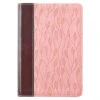 KJV Burgundy And Pink Faux Leather Compact Bible