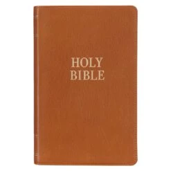 KJV Giant Print Bible Two-Tone Butterscotch Full Grain Leather