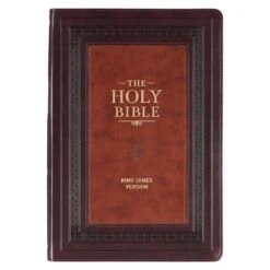 Burgundy And Toffee Black Faux Leather Study Bible – Thumb Index