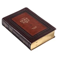 Burgundy And Toffee Black Faux Leather Study Bible – Thumb Index -Book Store 206 1008 2