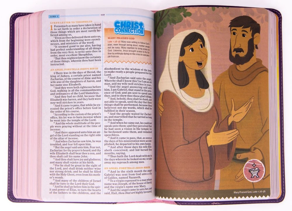KJV One Big Story Bible, Pink/Purple Leathertouch -One Big Story 3 KJV One Big Story Bible, Pink/Purple Leathertouch -One Big Story - Image 3