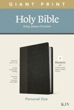 KJV Personal Size Giant Print Bible, LeatherLike, Black/Onyx