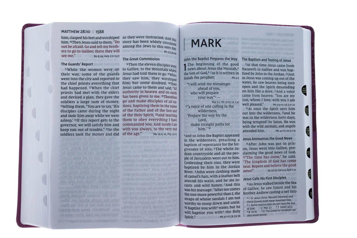 NIV Super Giant Print Reference Bible, Leathersoft, Pink 5 NIV Super Giant Print Reference Bible, Leathersoft, Pink - Image 5