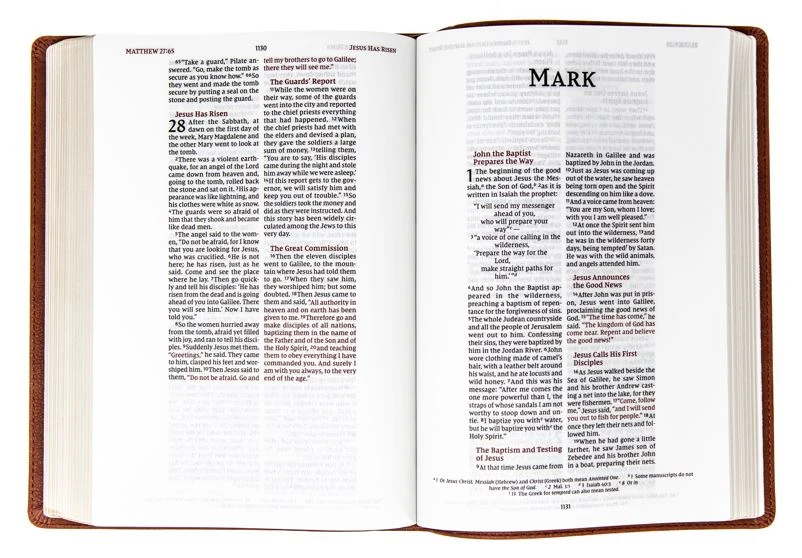 NIV Wide Margin Bible, Leathersoft, Brown 3 NIV Wide Margin Bible, Leathersoft, Brown - Image 3