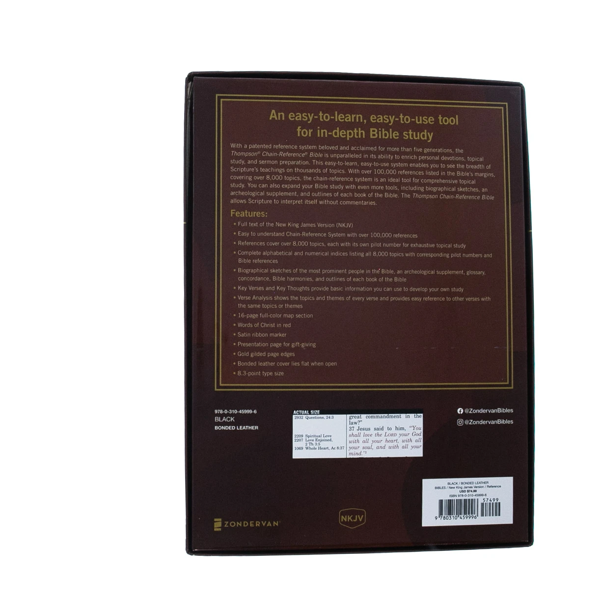 NKJV, Thompson Chain-Reference Bible, Bonded Leather 5 NKJV, Thompson Chain-Reference Bible, Bonded Leather - Image 5