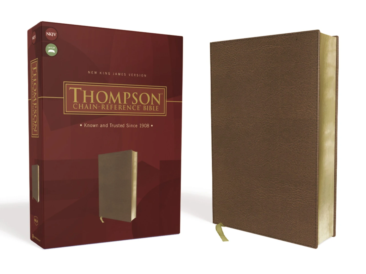NKJV, Thompson Chain-Reference Bible, Leathersoft, Brown, Red Letter 1 NKJV, Thompson Chain-Reference Bible, Leathersoft, Brown, Red Letter
