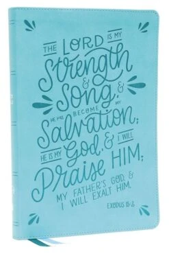 NKJV Thinline Bible, Verse Art Cover Collection, Leathersoft, Teal