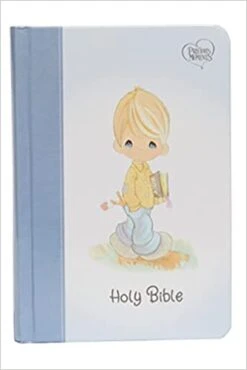 NKJV, Precious Moments Small Hands Bible, Blue, Hardcover