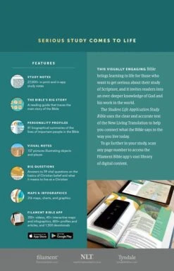 NLT Student Life Application Study Bible -Book Store 212 0198 2