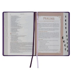 NLT Purple Faux Leather Spiritual Growth Bible -Book Store 212 0202 5