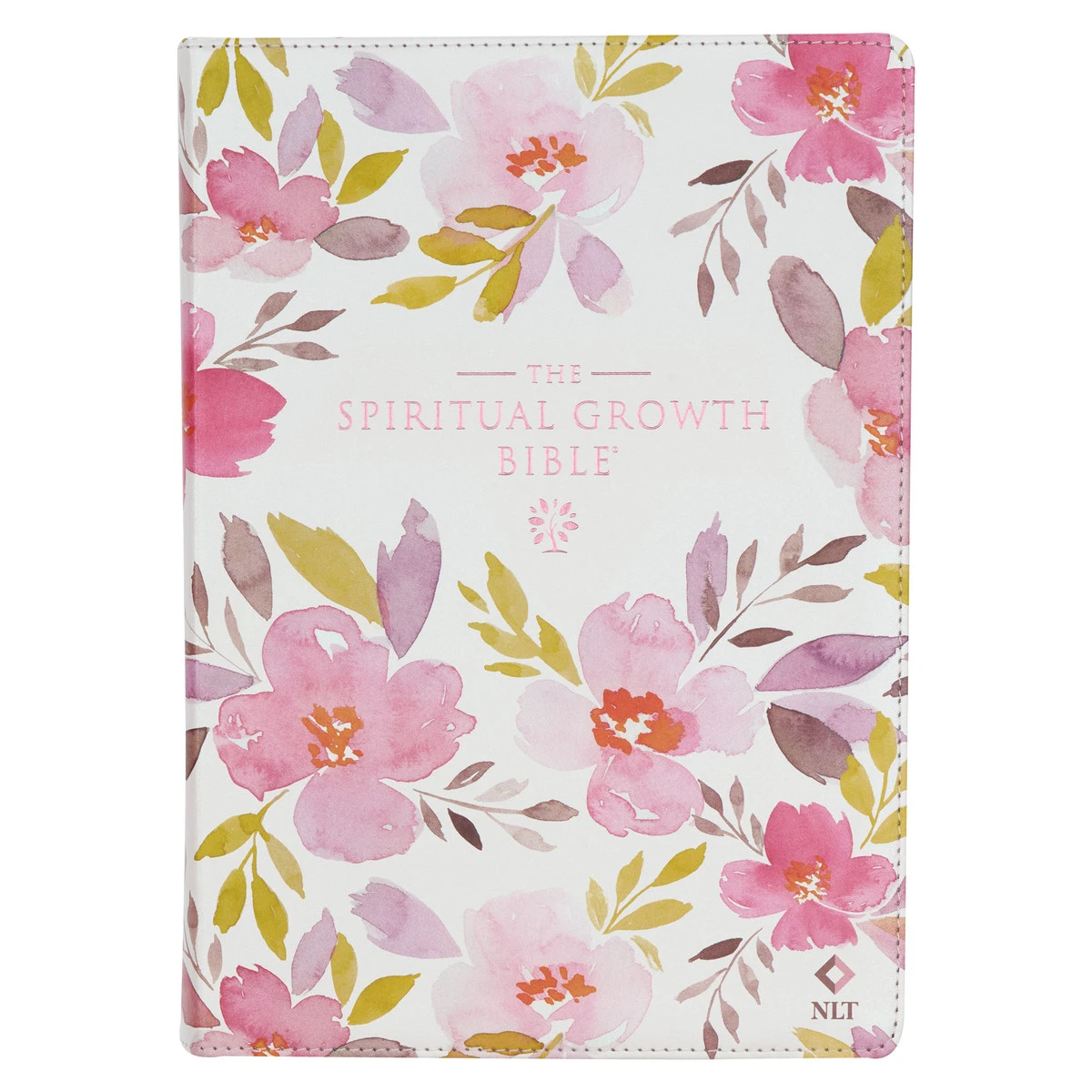 NLT Pink Floral Faux Leather Spiritual Growth Bible 1 NLT Pink Floral Faux Leather Spiritual Growth Bible