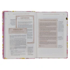 NLT Pink Floral Faux Leather Spiritual Growth Bible 9 NLT Pink Floral Faux Leather Spiritual Growth Bible -Book Store 212 0203 3