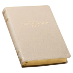NLT Pearlescent Taupe Faux Leather Spiritual Growth Bible -Book Store 212 0207 2 1
