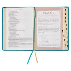 NLT Teal Faux Leather Spiritual Growth Bible -Book Store 212 0208 5