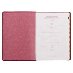 NLT Berry Faux Leather Spiritual Growth Bible -Book Store 212 0211 4