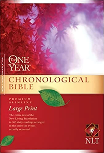NLT One Year Chronological Bibl-Premium Slimline Large Print 1 NLT One Year Chronological Bibl-Premium Slimline Large Print