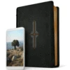 Filament Bible NLT -Leatherlike, Black, Indexed: The Print+digital Bible