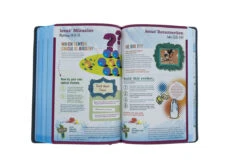 NLT Hands-On Bible Leatherlike, Dark Gray/Blue Cross -Book Store 212 1172 5 2