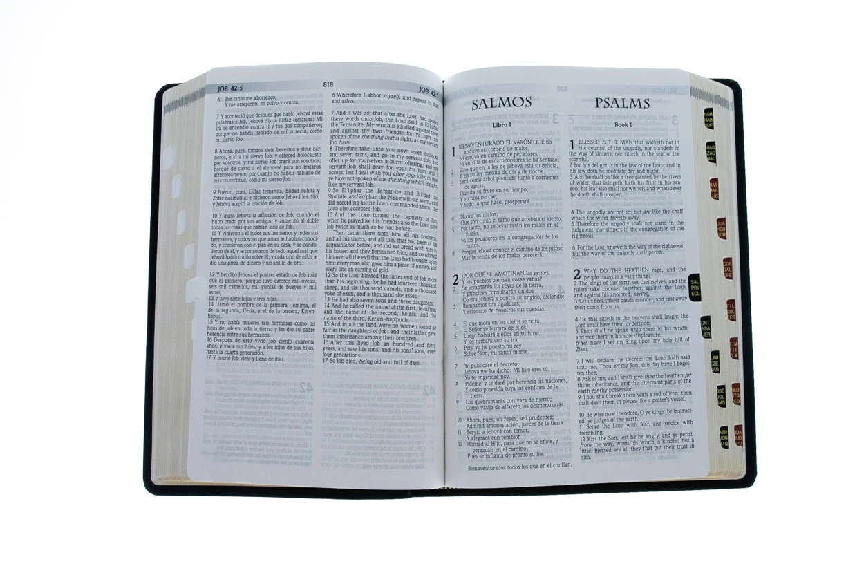 Span-RVR 1960/KJV Bilingual-Black Bonded Leather Indexed 4 Span-RVR 1960/KJV Bilingual-Black Bonded Leather Indexed - Image 4